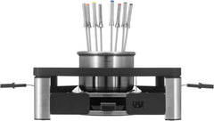 WMF Lumero 3in1 Gourmet Station für 8 Personen, Raclette Fondue Kombi, elektrisch, Temperaturregulierung, Beleuchtung, 1800 Watt, platzsparend, edelstahl matt