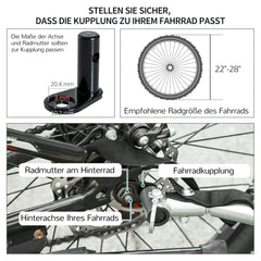 HOMCOM Fahrradanhänger faltbar große Transportbox