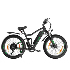 Hitway BK9 E-Bike - 500W Motor, 48V 15Ah, 26 x 4.0 Fat Tire - All-Terrain Mountain E-Bike