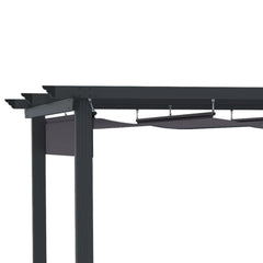 Outsunny Pergola 2,95x2,95 m mit Schiebedach Grau