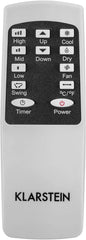 Klarstein Mobile Klimaanlage mit Abluftschlauch, 4-in-1 Klimagerät mit Ventilator, Luftentfeuchter & Nachtmodus, Kleine & Portable Klimaanlage für Wohnung & Büro, App-Steuerung, 12000 BTU