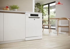 Hoover HF 4C6F0PW Geschirrspüler; 14 Maßgedecke; Freistehend, 60 cm breit; Energieeffizienzklasse C; Smarte Bedienung mit WiFi + Bluetooth-Technologie