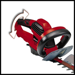 Einhell Elektro-Heckenschere GE-EH 7067 (700 W, Messer aus  geschnittenem u. diamantgeschliffenem Stahl, Metallgetriebe, Stoschutz, inkl. Kcher)