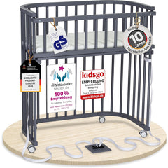 babybay Original Beistellbett aus massivem Buchenholz / kompakt & verwandelbar / Kinderbett Höhe stufenlos verstellbar & umweltfreundlich / mitwachsendes Babybett (weiß lackiert) / inkl. Matratze