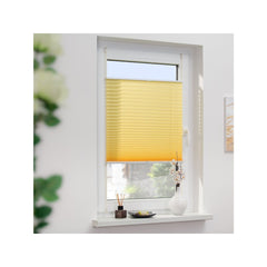 Lichtblick Klemmfix Plissee, stufenloses Einstellen, blickdicht, Montage ohne Bohren, 130 cm, 100 cm, Gelb - B-Ware neuwertig