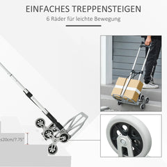 Durhand Treppensteiger Sackkarre 6 Räder faltbar Aluminium