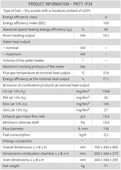 Holzofen für Festbrennstoff. Heizleistung: 10 kW. Ofen