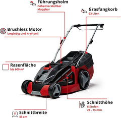 Einhell Mhroboter FREELEXO CAM 500 Power X-Change (18V, Kamera ersetzt Begrenzungsdraht, für 500 m, Brushless, bis 25% Steigung, Schnittbreite 18 cm, inkl. 3,0 Ah Akku, 5 m Magnetband)