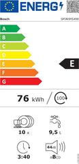 Bosch SPV2IKX10E Serie 2 Smarter Geschirrspüler vollintegriert, 45 cm breit, Besteckkorb, Extra Trocknen auf Knopfdruck, InfoLight roter Lichtpunkt am Boden, AquaStop Schutz gegen Wasserschäden, Weiß