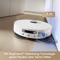 dreame L10s Pro Ultra Heat Roboter Staubsauger mit Automatische Moppreinigung mit heiem Wasser, Moppverlngerung, 7.000 Pa Saugkraft, Doppelte Mopp- und Bodenreinigung, Teppicherkennung