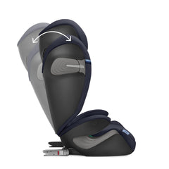 CYBEX Gold Kindersitz Solution S2 i-Fix, Für Autos mit und ohne ISOFIX, 100 - 150 cm, Ab ca. 3 bis 12 Jahre (15 - 50 kg), Lava Grey