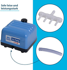 AquaForte Filter-/Teichpumpe DM-22.000 Vario S, 70-200W, Förderhöhe 7,5m, regelbar mit externem Controller. Ideal als Teichpumpe oder als Bachlauf- /Wasserfallpumpe.