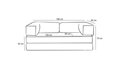 Comfort 3er Sofa - Grün