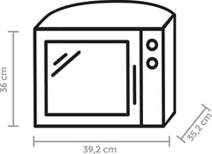 Bauknecht MW 39 WSL / Kombination Grill und Mikrowelle / Crisp Funktion / 700 W / 13 L Garraum / Super-Kompakt Design / Dampfgarfunktion / Schnellauftau-Funktion, Weiß/Silber