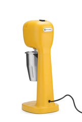 HENDI Milchshake Maker, Inkl. 2 Mixbechers (Edelstahl und Polykarbonat) und 4 austauschbaren Rührwerken, Drink mixer, Frappés, Getränkemixer, 230V/400W, 170x196x(H)490mm, Karamell