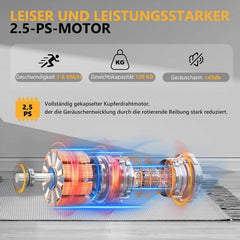Laufband für Zuhause-AIRHOT, 2,5 PS Walking Pad, Untertisch-Laufband mit Fernbedienung und LED-Anzeige, maximale Geschwindigkeit von 6 km/h BZW. 12 km/h. Kompaktes Laufband für zuhause oder das Büro