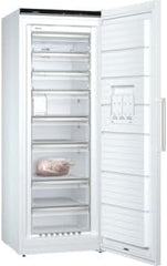 Siemens GS54NAWCV iQ500 Gefrierschrank, 176 x 70 cm, 327 L, noFrost nie wieder abtauen, bigBox Platz für großes Gefriergut, varioZone flexible Glas-und Schubladen, Weiß