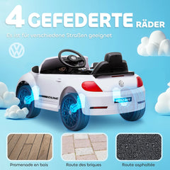 AIYAPLAY Kinder Elektroauto 12V mit Fernbedienung Weiß
