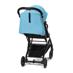 Cybex Gold Kinderwagen Beezy mit One-Pull Harness, Ab Geburt bis ca. 4 Jahre (max. 22 kg), Kompakt und ergonomisch, Almond Beige (Beige mit schwarzem Rahmen)