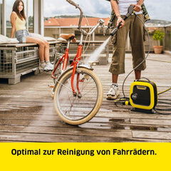 Krcher Hochdruckreiniger K Mini, leicht und kompakt, Druck: max. 110 bar, Durchfluss: 360 l/h, Flche: 20 m/h, Gewicht: 3,93 kg, Hochdruckpistole, Dreckfrser, Strahlrohr, Wasserfilter,Schwarz, Gelb