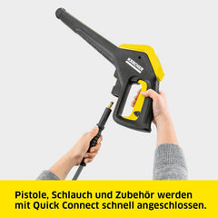 Kärcher Hochdruckreiniger K 5 Power Control, Druck: max. 145 bar, Fördermenge: 500 l/h, Flächenleistung: 40 m²/h, Wasserfilter, Gewicht: 13 kg, Hochdruckschlauch und -pistole, Dreckfräser, Strahlrohr