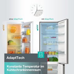 Gorenje N 619EAW4 Kühl-Gefrier-Kombination / LED Display / 186 cm / 300 l / NoFrostPLus / Gemüsefach mit Feuchteregler / FastFreeze / weiß