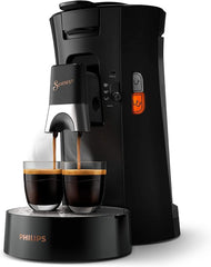 Philips Senseo Select CSA240/20 Kaffeepadmaschine (Kaffeestrkewahl Plus, Memo-Funktion, aus recyceltem Plastik), Schwarz Eco