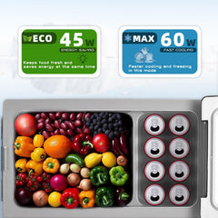 Alpicool CF55 55 Liter Kühlbox 12V tragbarer Mini-Kühlschrank elektrische Gefrierbox klein Gefrierschrank für Auto Camping, LKW, Boot und Steckdose mit USB-Anschluss, -20℃ bis 20℃