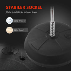 HOMCOM Punchingball Set höhenverstellbar inkl. Handschuhe Pumpe