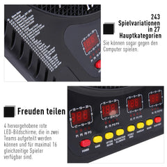 HOMCOM elektronische Dartscheibe Dartboard 27 Spiele 16 Spieler