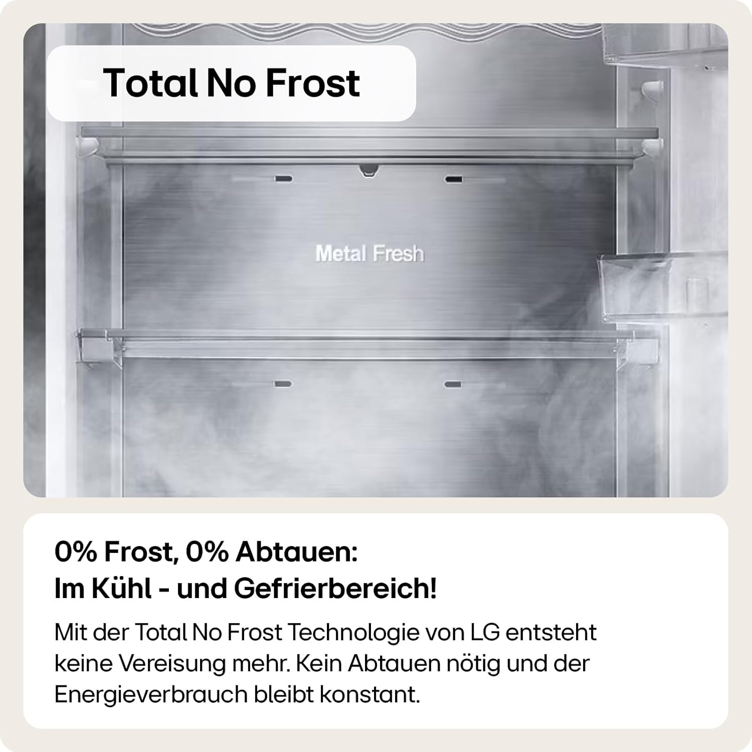 LG GBV22NCCEP Kühl-/Gefrierkombination – Smart Inverter Compressor, Total No Frost, Modern Flat Door Design, Matt Schwarz Metallic, Energieeffizienz A