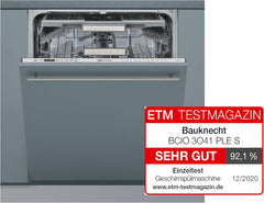 Bauknecht BUO 3O41 PLT X Unterbau-Geschirrspüler 60 cm /14 Maßgedecke /10 Standardprogramme und 1 Sensorprogramm/PowerClean/ActiveDry/Besteckschublade/Vollwasserschutz