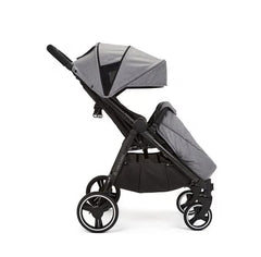 Ickle Bubba Venus Prime Doppelkinderwagen - geeignet von Geburt bis 15 kg (ca. 3 Jahre), leichter, faltbarer Zwillingskinderwagen mit Neugeborenenkokon, 2 Fußwärmern und Regenschutz (Schwarz)