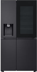 LG GSGV81PYLL Side by Side Kühlschrank, Klasse E, 635 L, Instaview, Kühlschrank mit Gefrierfach, Eis-, Crushed Ice- Wasserspender, Total NoFrost, Smart Inverter Kompressor, Wi-Fi