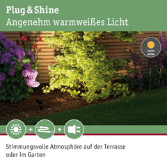 Paulmann Leuchten Paulmann 93696 Outdoor Plug & Shine 3er-Set Spot Sting Basisset IP67 3000K 3 x 6W