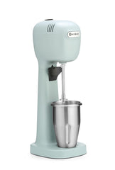 HENDI Milchshake Maker, Inkl. 2 Mixbechers (Edelstahl und Polykarbonat) und 4 austauschbaren Rührwerken, Drink mixer, Frappés, Getränkemixer, 230V/400W, 170x196x(H)490mm, Karamell