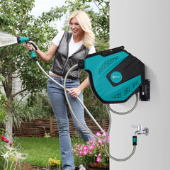 Durhand Gartenschlauchtrommel 15?m mit Multibrause & Frostschutz