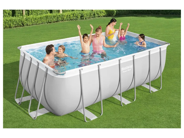 Power Steel™ Frame Pool-Set mit Filterpumpe, ca. L 412 x B 201 x L 122 cm