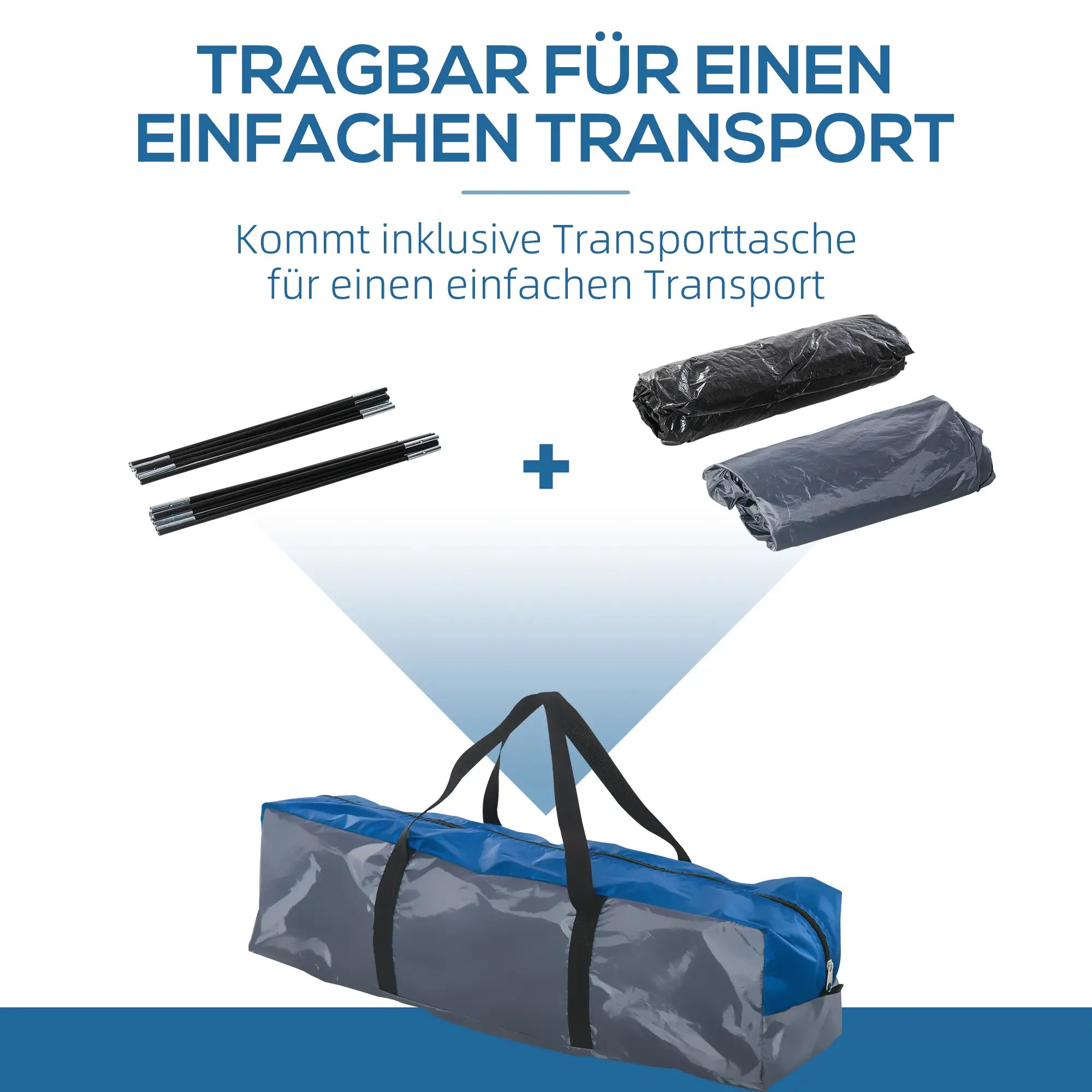 Outsunny Campingzelt 4 Personen 4-Jahreszeiten mit Vorraum Outdoor