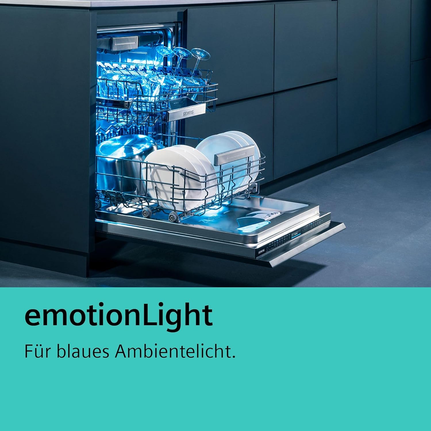 Siemens SX95EX12CE, iQ500 Smarter Geschirrspüler, Vollintegrierte Spülmaschine, 60 cm, Made in Germany, XXL, Besteckschublade, Extra leise, varioSpeed,autoOpen dry, glassZone, varioScharnier