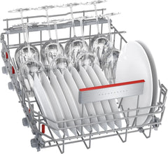 Bosch SPV2IKX10E Serie 2 Smarter Geschirrspüler vollintegriert, 45 cm breit, Besteckkorb, Extra Trocknen auf Knopfdruck, InfoLight roter Lichtpunkt am Boden, AquaStop Schutz gegen Wasserschäden, Weiß