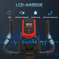 HOMCOM Fahrradtrainer Heimtrainer LCD-Display höhenverstellbar