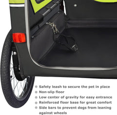 Doggyhut S-Line XL Hundeanhänger & Hundebuggy mit Federung 2 in 1 Hunde Fahrradanhänger Jogger gefedert bis 45 kg