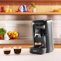 Philips Senseo Maestro Kaffeepadmaschine mit Kaffeestrkewahl und Memo-Funktion, 1,2 Liter Wasserbehlter, Grünes Produkt, Farbe: Rot (CSA260/90)