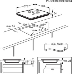 AEG Induktionskochfeld autark 60cm / 4 Zonen mit 2x Power-Funktion für schnelles Kochen / 9 Stufen / Edelstahlrahmen / Timer / Touch-Bedienung / Kindersicherung / Restwärmeanzeige / IKB6430AMB