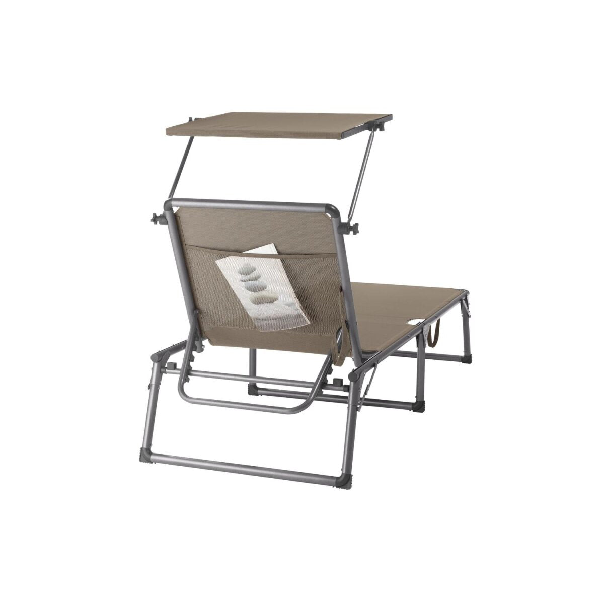 LIVARNO home Alu-Dreibeinliege »Houston«, mit Sonnendach, taupe - B-Ware sehr gut