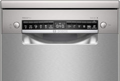 Bosch SPS4HMI61E Serie 4 Freistehender Geschirrspüler / E / 45 cm / Edelstahl / 76 kWh/100 Zyklen / 10 MGD / SuperSilence / Extra Trocknen / VarioSchublade / Home Connect