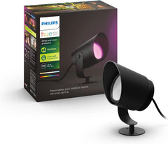 Philips Hue White & Color Ambiance Lily Gartenspot [nur Erweiterung], erfordert Hue Bridge + Base Kit (separat erhältlich), funktioniert mit Alexa, Google Assistant und Apple Homekit