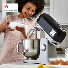 Kenwood kMix KMX750RD Küchenmaschine, 5 l Edelstahl Schüssel, Safe-Use-Sicherheitssystem, Metallgehuse, 1000 Watt, inkl. 3-Teiligem Patisserie-Set und Spritzschutz, Rot