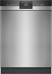 Siemens SN43ES14VE, iQ300 Smarter Geschirrspüler, Unterbau-Spülmaschine mit Besteckschublade, 60 cm, automatische Türöffnung dank autoOpen dry, besonders leise mit iQdrive-Motor, aquaStop, Edelstahl